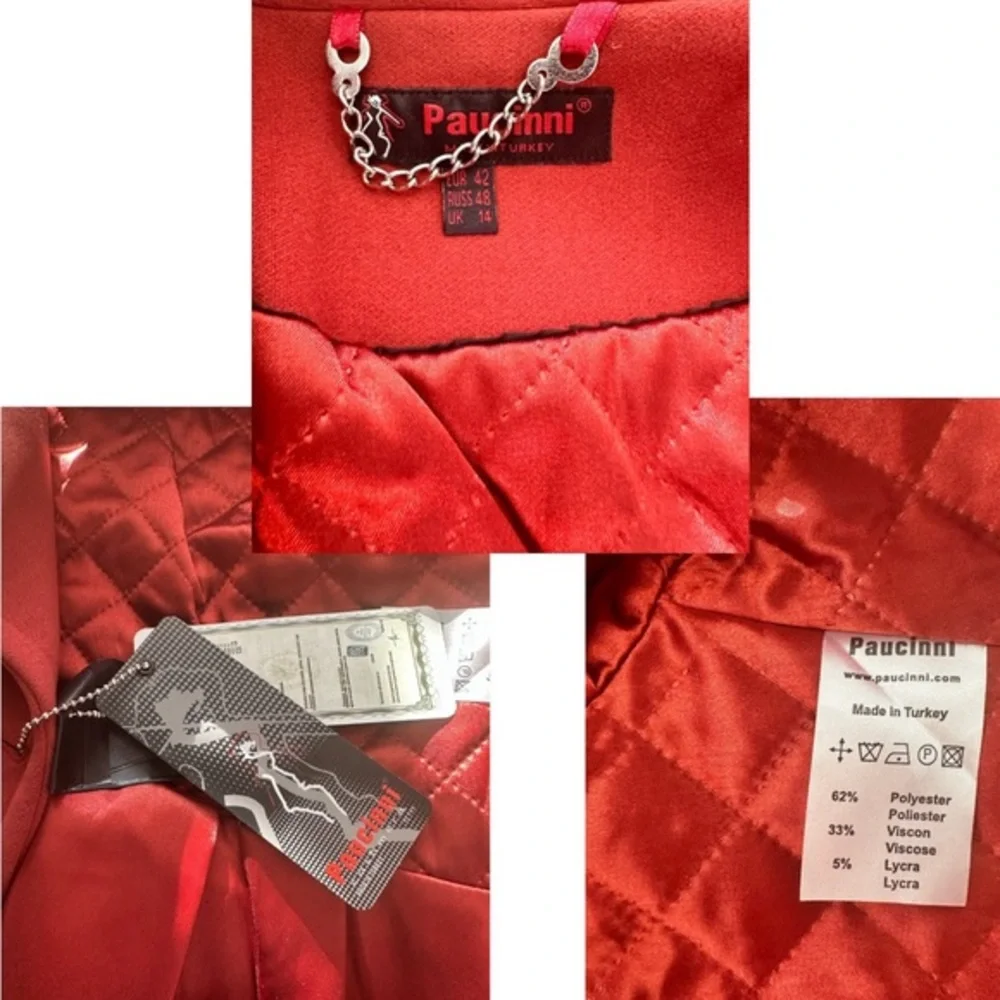 NWT WOMEN’S DOUBLE-BREASTED COAT‎ NOTCHED COLLAR LINED PEACOAT